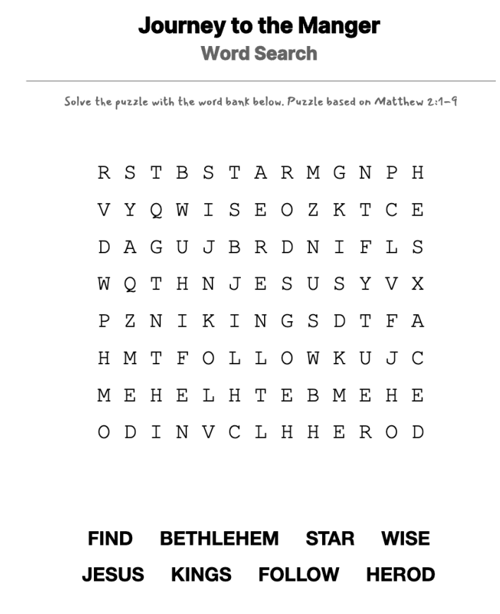 A Light-Bulb Moment word-search